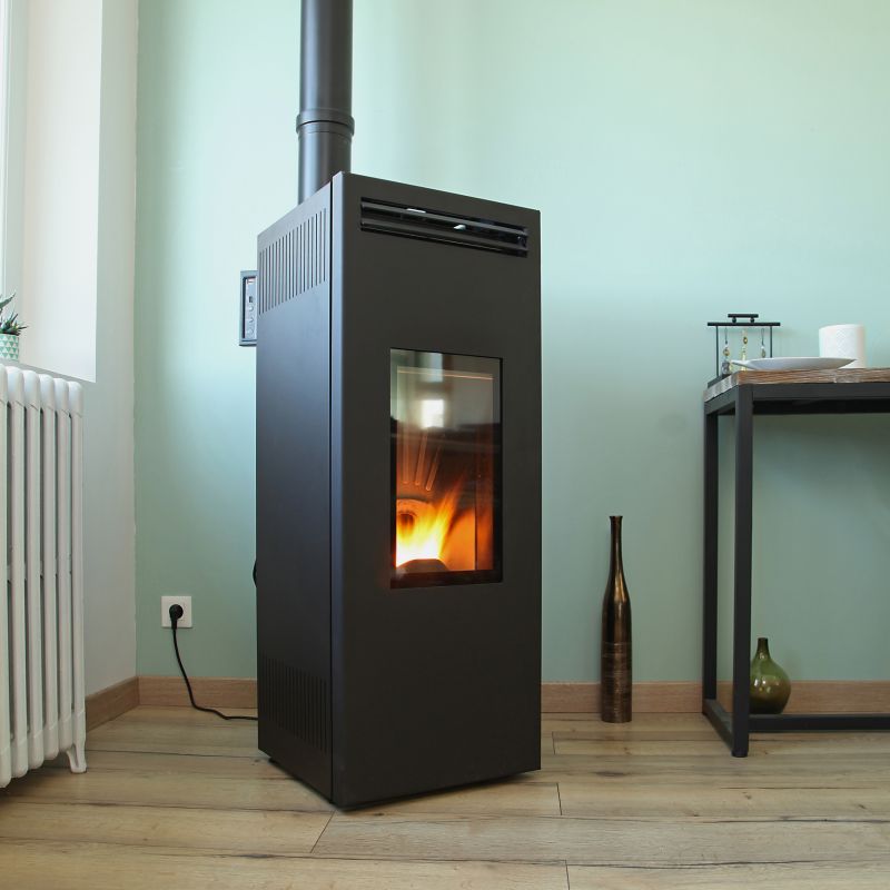 Contemporary Fire Stove Installation